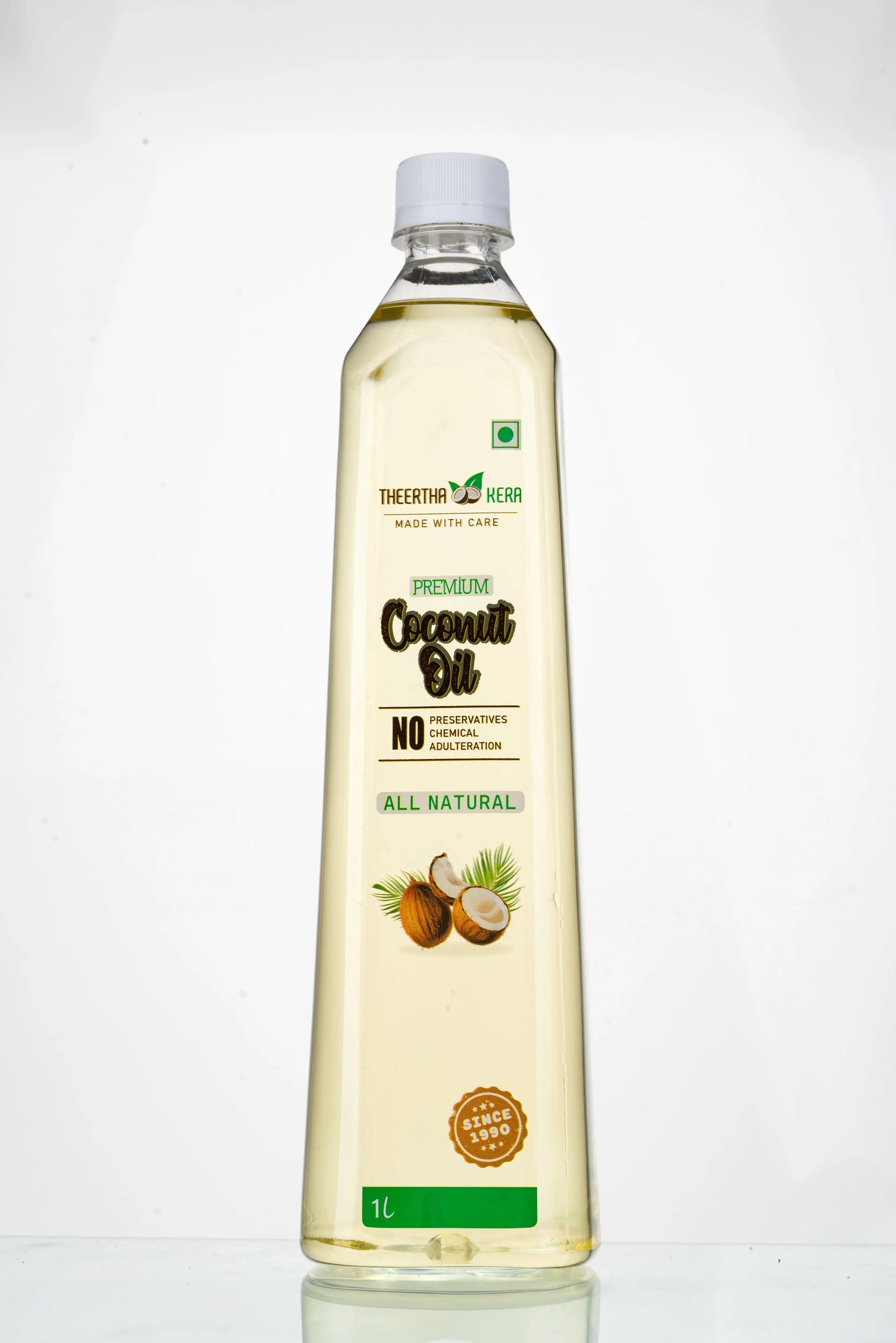 Theerthakera 1 Litre Coconut oil Bottle
