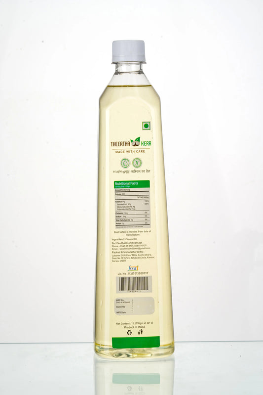 Theerthakera 1 Litre Coconut oil Bottle